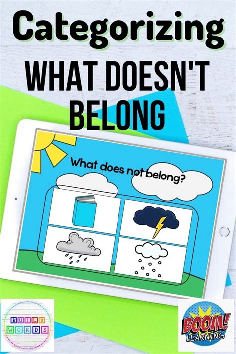 Categories What Doesn T Belong BOOM Cards Speech Therapy Activity