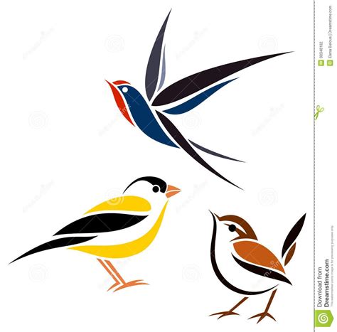 Stylised Birds A Bit Too Clean And Crisp But I Like The Colour Blocks