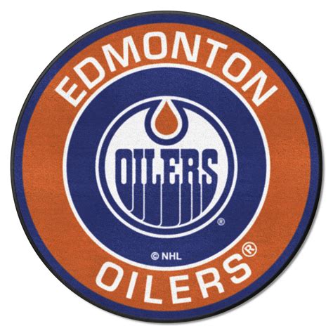 Roundel Mat True Sports Fan Edmonton Oilers Club Sportif Blues Nhl