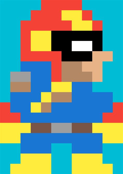 Pixilart Captain Falcon Super Mario Maker By Bubb13