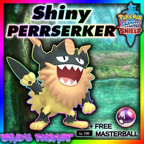 Pokemon Sword And Shield Perrserker Ultra Shiny Iv Pokemon Etsy