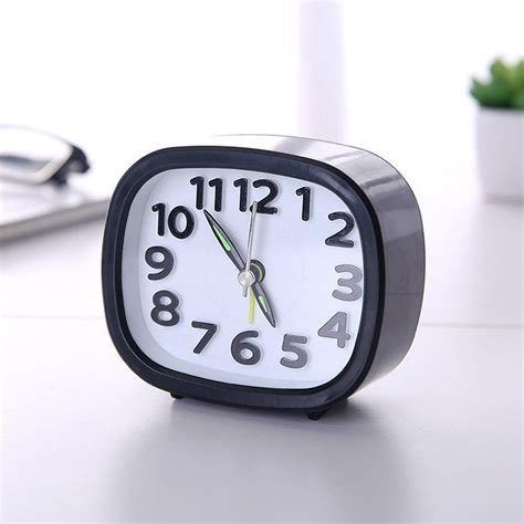 Lyumo 1pc Mini Simple Alarm Clock Table Silent Desktop Clocks For Home