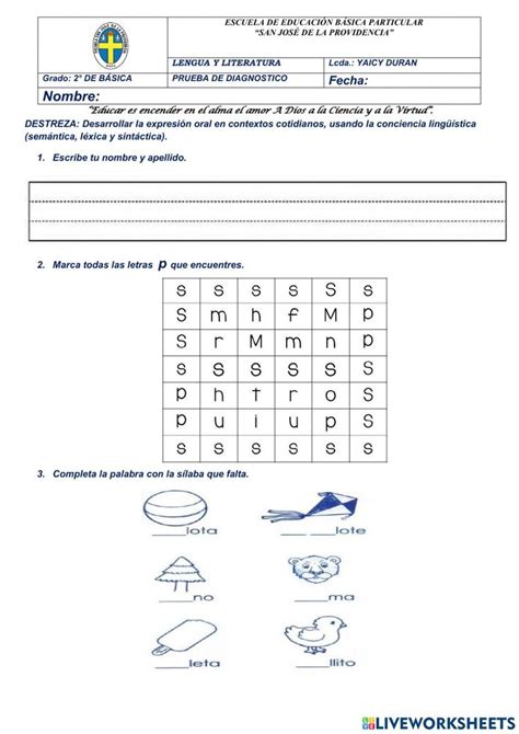 Evaluaci N Diagnostica Grado Worksheet In Word Search Puzzle