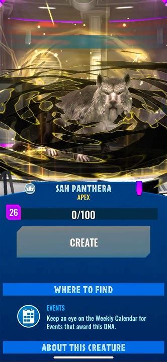 Yippee And Yay I Finally Unlocked My First Apex Hybrid The Sah Panthera Finally Jurassic World