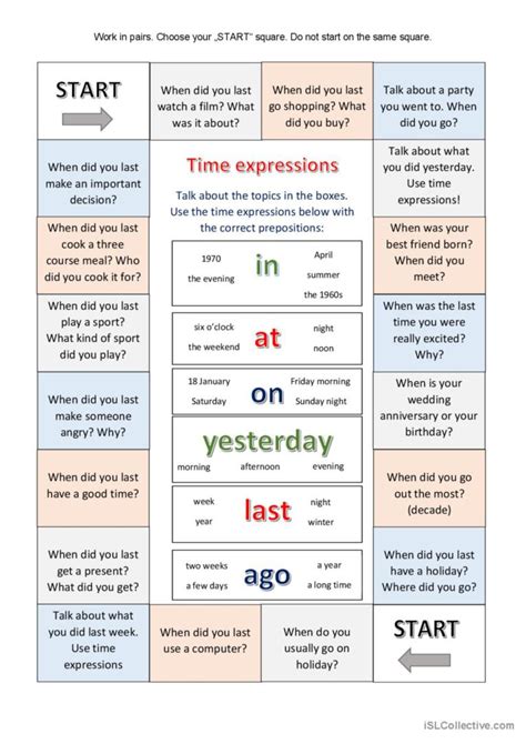 Prepositions Of Time Discussion Sta English ESL Worksheets Pdf Doc