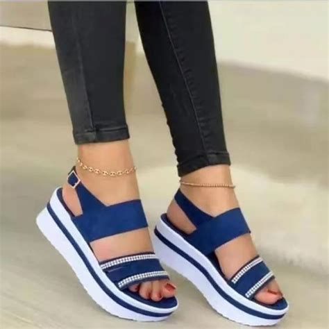 Sandalias de tacón alto plataforma con grueso para mujer zapatos de