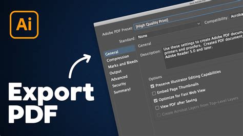 How To Export As Pdf In Illustrator Youtube