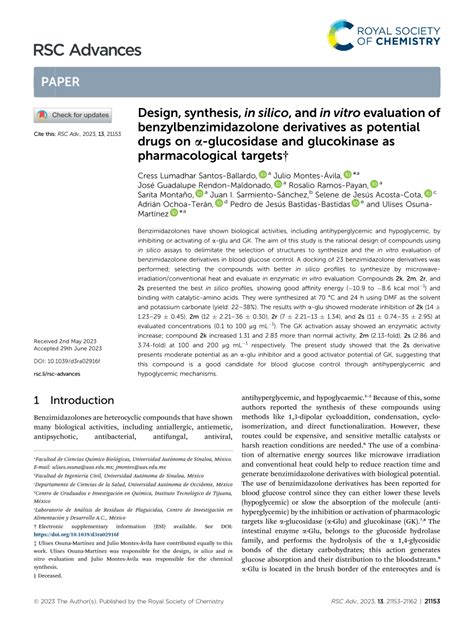 Pdf Design Synthesis In Silico And In Vitro Evaluation Of Benzylbenzimidazolone Derivatives