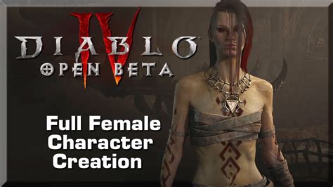 Diablo 4 Open Beta Full Female Character Creation Necromancer