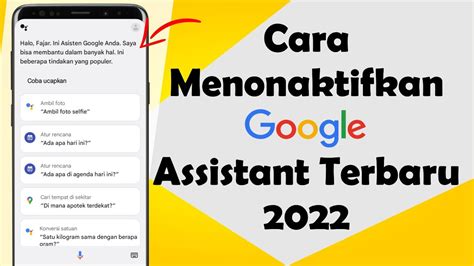 Cara Mematikan Google Assistant Terbaru YouTube