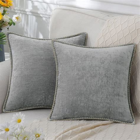 Olanly Chenille Cushion Cover 40x40 Velvet Pillow Cover For Sofa Throw