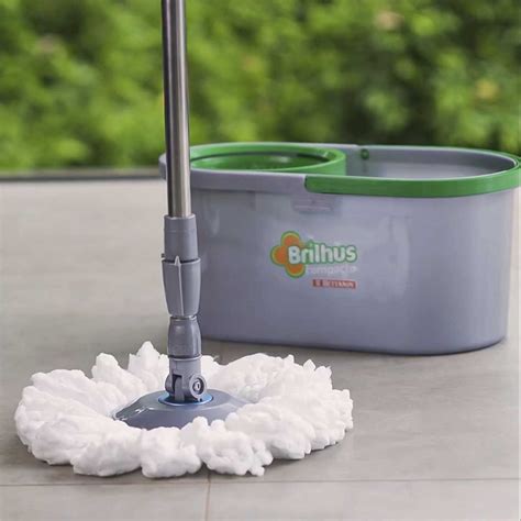 Mop Giratório Brilhus Bettanin Esfregão Balde 10 Lts Compacto Limpeza