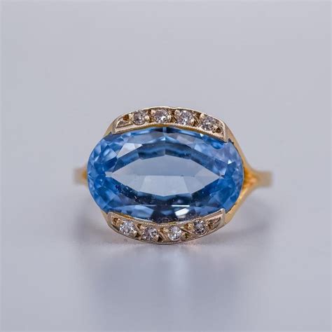 18k Gold Blue Topaz Ring — Don Laurence Jewellery