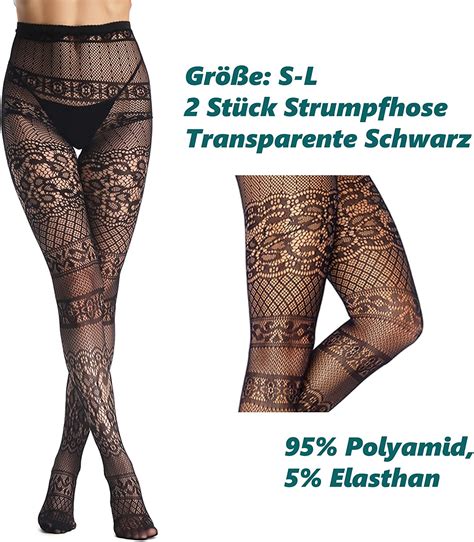 Keyinbox Strumpfhose Netzstrumpfhose Schwarze Damen Netz Strumpfhose