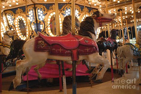 Carnival Festival Merry Go Round Carousel Horses Photograph By Kathy Fornal