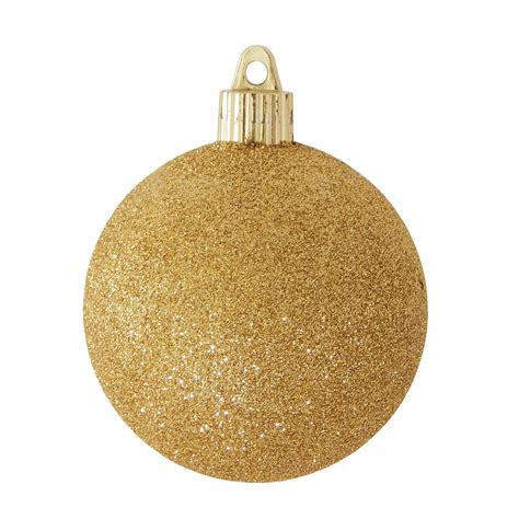 8ct Gold Shatterproof Glitter Christmas Ball Ornaments 3 25 80mm