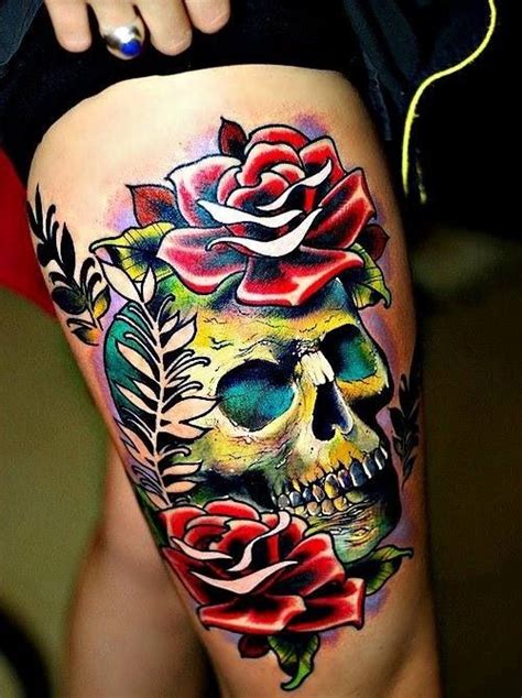 Love The Colors Skull Tattoo Tattoos For Women Tattoos