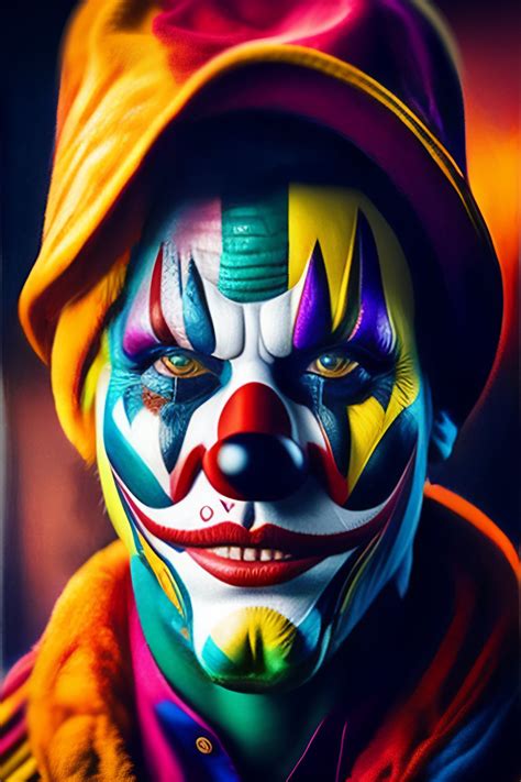 Lexica Colorful Portraits Of A Scary Masked Clown Stunning Wallpapers