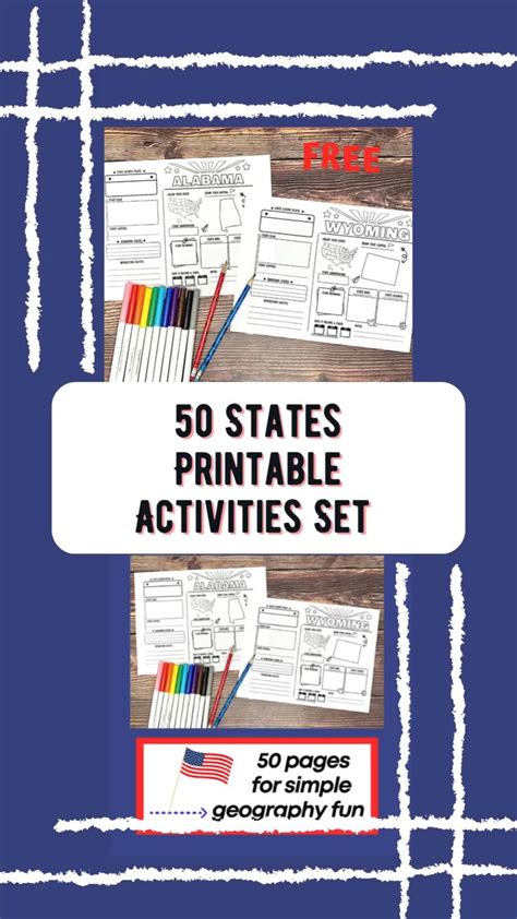 50 States Printable Activities Set For Fantastic Geography Fun Early Elementary Resources