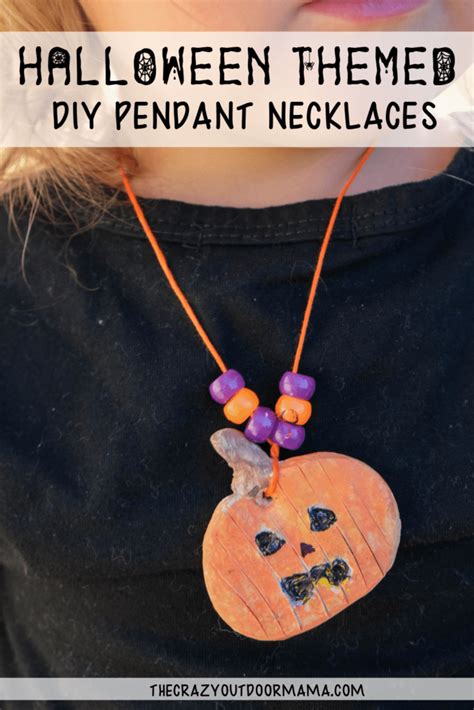 Diy Cheap Halloween Necklace Craft For Kids So Cute Youll Want To