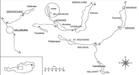 Map of the Salzkammergut lake district. | Download Scientific Diagram