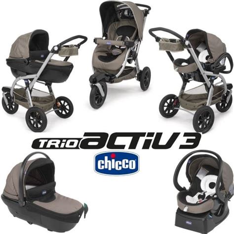 Chicco Poussette Combinée Trio Activ3 Beige 3 Roues Cdiscount