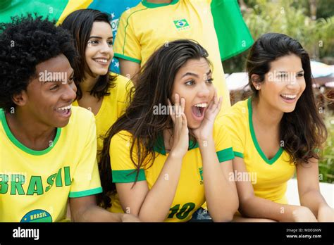 Brazil Football Fans Celebrating Hi Res Stock Photography And Images