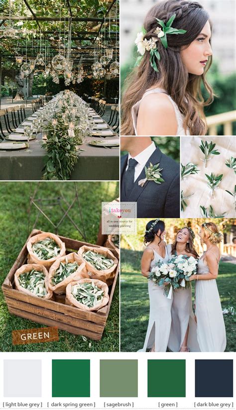 Green Wedding Theme Ideas Different Shades Of Green Wedding