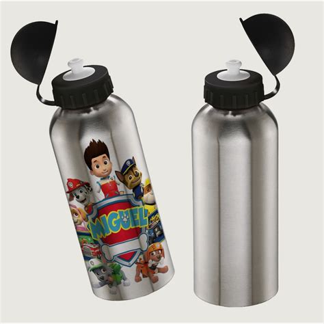 Garrafa Squeeze Personalizada Desenho Patrulha Canina De Aluminio Ml