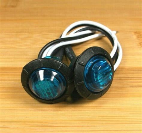 2 Bbt 12 Volt Marine Grade Waterproof Blue Led Push In Courtesy Lights Ebay