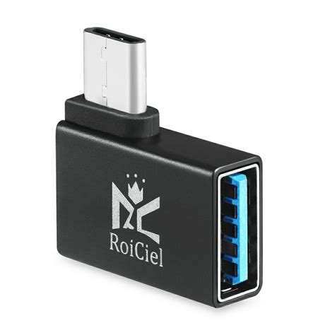 楽天市場2個セットRoiCiel L字型アルミニウム合金製USB C to USB A OTG 変換アダプタ 変換コネクタ 裏表関係