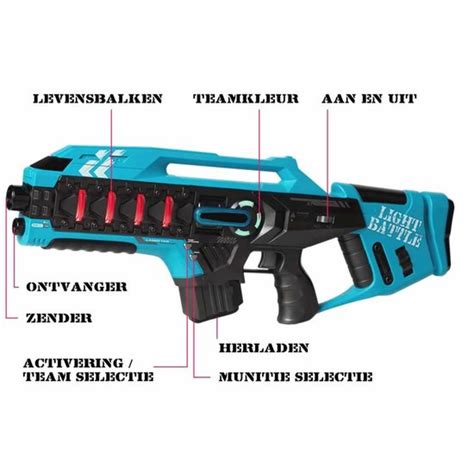 Light Battle Anti Cheat Mega Blaster Laserguns Blauw Groen Pack