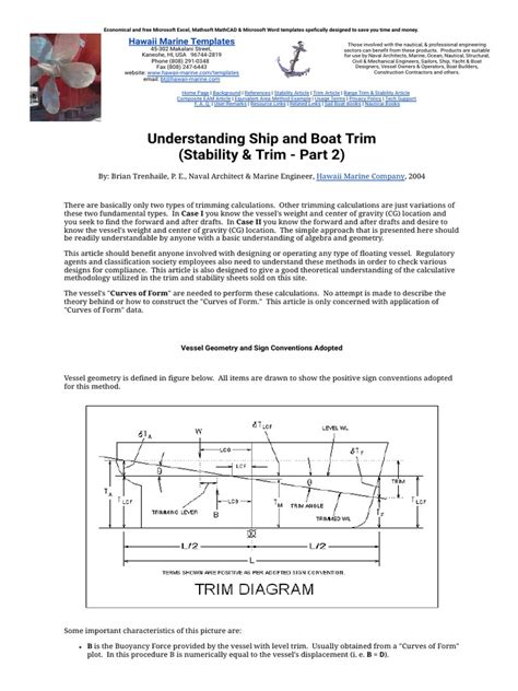 Lcg Calculation Pdf Naval Architecture Formula