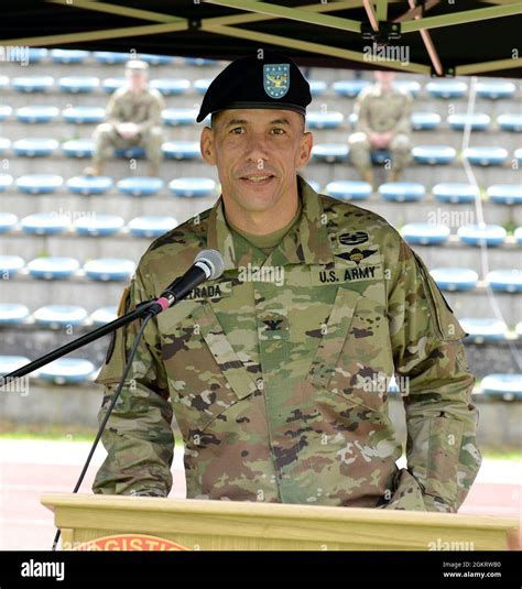 U.S. Army Col. Angel R. Estrada, 16th Sustainment Brigade commander ...