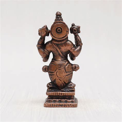 Copper Statue of Lord Vishnu in Matsya Avatar for Decor