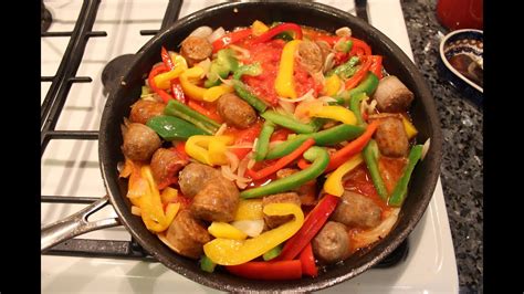 Sausage and Peppers Recipe - OrsaraRecipes - YouTube