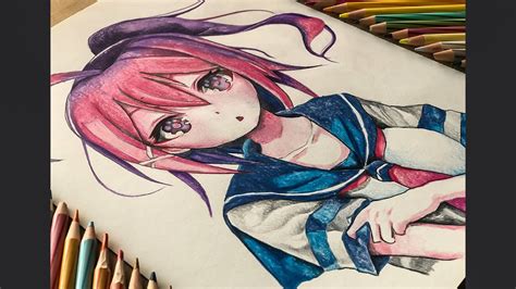 Drawing - Mirai Kuriyama | Cute Anime Characters Drawing | Anime Drawing Tutorial for Beginners ...