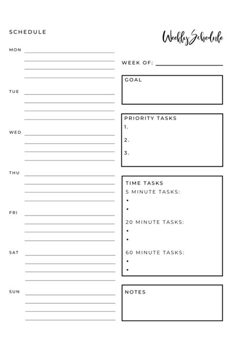 Get Organized Once And For All With This Printable Weekly Planner