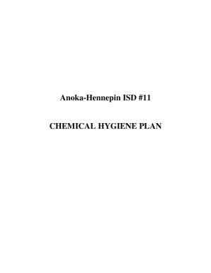 Fillable Online CHEMICAL HYGIENE PLAN Operating Procedure Doc TABLE