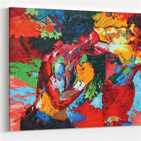 Leroy Neiman Rocky Balboa And Apollo Creed Gym And Sports Room Wall Art