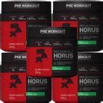 Kit 5X Hórus Pre Workout 300g Limão Yuzu Max Titanium OtimaNutri