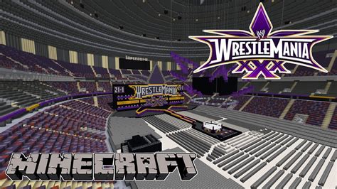 Minecraft Wwe Wrestlemania 30 Stage Intro Pyro Hd Youtube