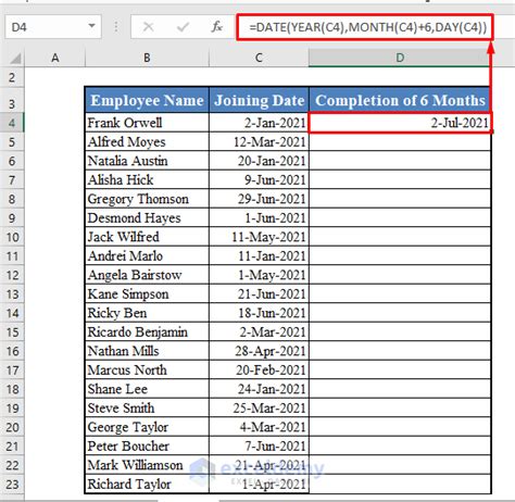 How To Add 6 Months To A Date In Excel 2 Easy Ways Exceldemy