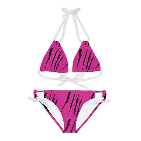 Effete Feline Claw Marks Scratch Strappy Bikini Set Aop Walmart