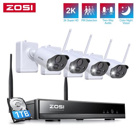 Zosi K Battery Powered Wireless Security Camera System Tb Hdd Mp