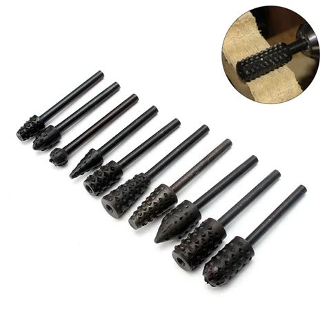 Pcs Set Rotary Rasp File Mm Shank Burr File Rasp Woodworking Drill