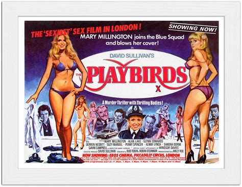 Playbirds Mary Millington Adult Movie Poster 1970s Art Print £7 99 Framed Print £22 99 T