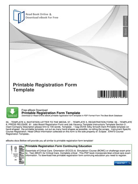 Fillable Online Printable Registration Form Template Nocreadcom Fax