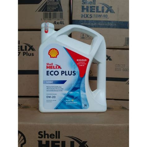 Jual Oli Shell Helix Eco Plus W Original Barcode Oli Mobil Lcgc