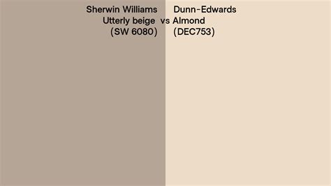 Sherwin Williams Utterly Beige Sw Vs Dunn Edwards Almond Dec